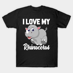 I Love My Rhinoceros T-Shirt